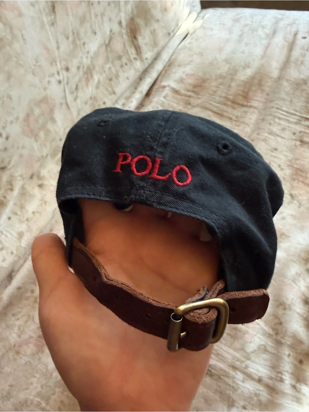 Polo by Ralph Lauren Black Cap with Red Pony Emblem